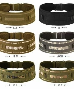 YOU Show Store Military Clothing & Accessories Men Army Military Camouflage MOLLE Girdle Tactical Outer Waist Belt Padded CS Belt Multi-Use Equipment Airsoft Wide Belts