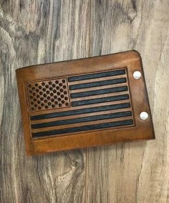 The American Store Men's Leather Wallet, American Flag Wallet, Thin Wallet, Military Gift, Bifold Leather Wallet, Durable Wallet, Men's Wallet, Minimal Wallet Accessories