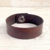 TruthTreasuresMil Mens Leather Bracelet, Military Bracelet, Hero Stamped On Front, Military Gift, Leather Wristband, Groomsman Gift, Handmade Leather, USA Clothing Accessories