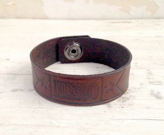 TruthTreasuresMil Mens Leather Bracelet, Military Bracelet, Hero Stamped On Front, Military Gift, Leather Wristband, Groomsman Gift, Handmade Leather, USA Clothing Accessories 3 TruthTreasuresMil Mens Leather Bracelet, Military Bracelet, Hero Stamped On Front, Military Gift, Leather Wristband, Groomsman Gift, Handmade Leather, USA Clothing Accessories