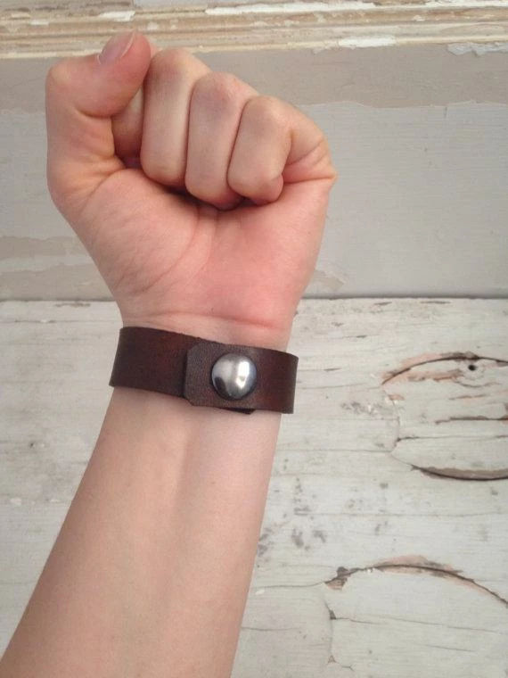 TruthTreasuresMil Mens Leather Bracelet, Military Bracelet, Hero Stamped On Front, Military Gift, Leather Wristband, Groomsman Gift, Handmade Leather, USA Clothing Accessories 5 TruthTreasuresMil Mens Leather Bracelet, Military Bracelet, Hero Stamped On Front, Military Gift, Leather Wristband, Groomsman Gift, Handmade Leather, USA Clothing Accessories