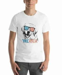 The American Store Merica Labrador USA Flag Shirt, Dog Lover Gift, Dog Lover Shirt, Labrador Shirt, Labrador Gift, 4th July Shirt, 4th July Tee, 4th July Gift Mens Clothing