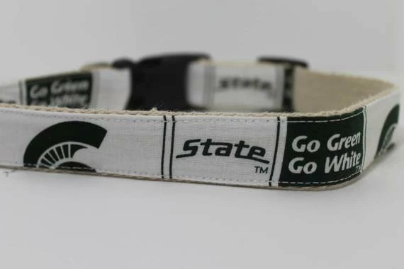 Collarswithcolor Pets Michigan State University Hemp Dog Collar Or Leash 3 Collarswithcolor Pets Michigan State University Hemp Dog Collar Or Leash