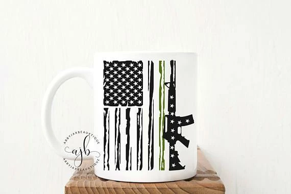 AbbyJaxBeauxtique Accessories Military Mug - Fathers Day Mug - Military Flag Mug - Military Green Flag Mug - American Flag Mug - Rifle Mug - Flag Mug - Solider Mug - Dad 3 AbbyJaxBeauxtique Accessories Military Mug - Fathers Day Mug - Military Flag Mug - Military Green Flag Mug - American Flag Mug - Rifle Mug - Flag Mug - Solider Mug - Dad