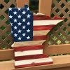 CedarValleyWorkshop Flags & Banner Minnesota Map American Flag Wall Hanging
