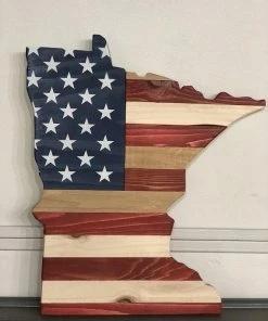 CedarValleyWorkshop Flags & Banner Minnesota Map American Flag Wall Hanging 11 CedarValleyWorkshop Flags & Banner Minnesota Map American Flag Wall Hanging