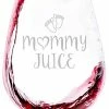 The American Store Mommy Juice Funny Wine Glass - Best Birthday Gifts For Mom, Women - Unique Mothers Day Gift Idea From Husband, Son, Daughter - Fun Novelty Present For A New Mom, Wife, Friend, Sister, Her - 13 Oz Casual Glasses