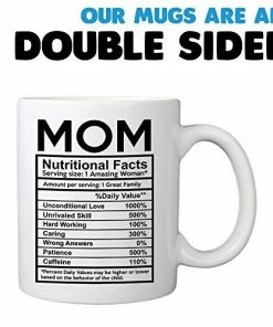 The American Store MyCozyCups Mothers Day Gifts - Mom Nutritional Facts Coffee Mug - Funny New Gag Novelty Gift From Daughter, Son, Husband For Birthday, Christmas, Anniversary, Valentine's Day - Awesome Mommy Cup