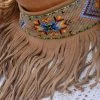 The American Store Native American Beaded Necklace, Beaded Choker, Tribal Necklace, Fringed Beaded Choker, Native American Beadwork Native American Collection