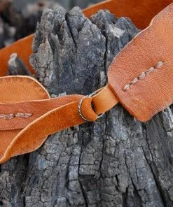 HollyHawkDesigns Native American Collection Native American Beaded Necklace, Small Beaded Choker, Tribal Necklace, Fringed Choker, Native American Beadwork, Rust Leather Beaded Choker