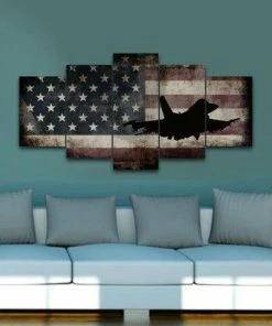 The American Store Wall Decor & Art Navy Army Fighter Pilot #2 - Jet - Military Art- Rustic American Flag- Patriotic Wall Art- Airplane- Navy Pilot Wall Decor-