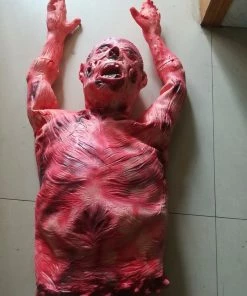 MAIYUAN Store New 2017 Halloween Decoration Scary Room Red Broken Hanging Zombie Horror Mummified Corpse Bloody Vampire Haunted House Bar Prop