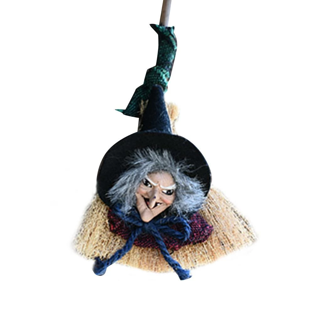 WZF Daily Goods Store Halloween Decorations New Hanging Broomstick Witch Door Pendant Garden Living Room Ornament Halloween Party Decoration HQ 4 WZF Daily Goods Store Halloween Decorations New Hanging Broomstick Witch Door Pendant Garden Living Room Ornament Halloween Party Decoration HQ