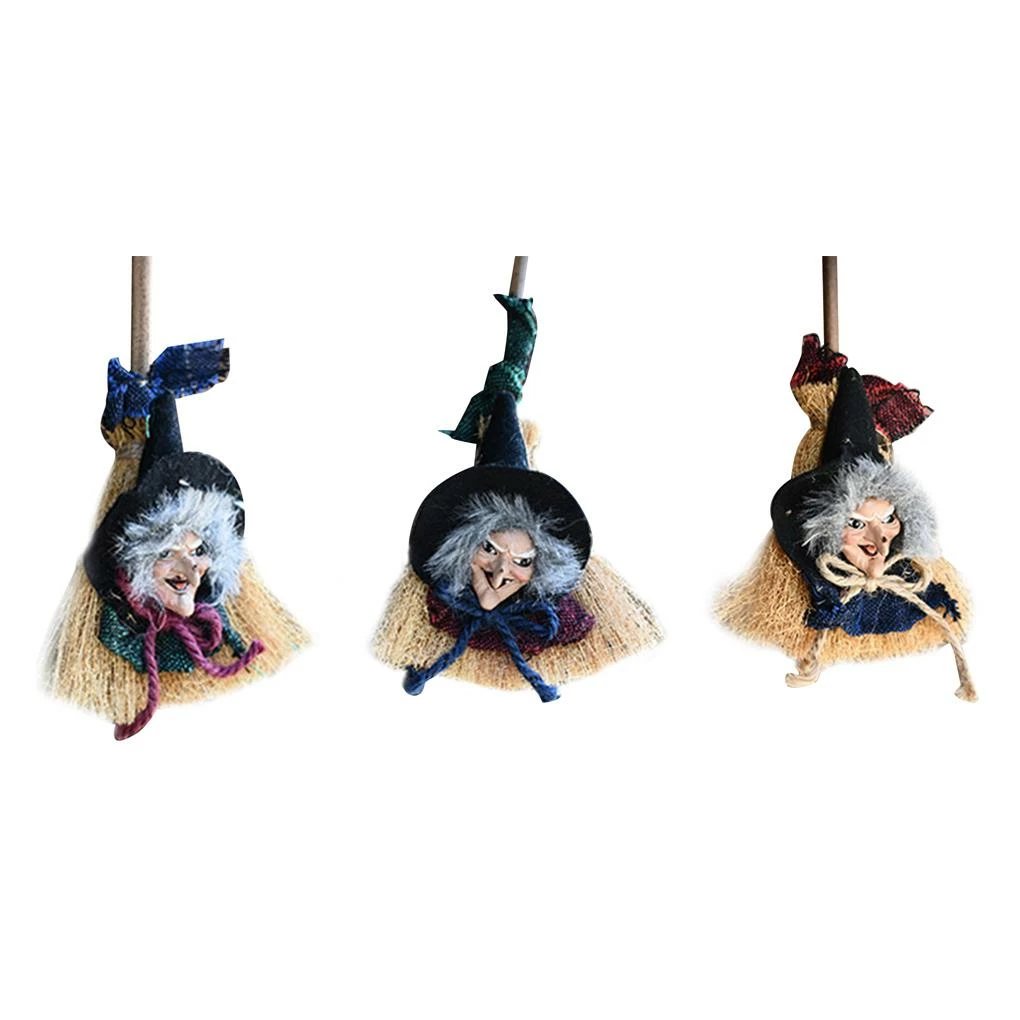WZF Daily Goods Store Halloween Decorations New Hanging Broomstick Witch Door Pendant Garden Living Room Ornament Halloween Party Decoration HQ 7 WZF Daily Goods Store Halloween Decorations New Hanging Broomstick Witch Door Pendant Garden Living Room Ornament Halloween Party Decoration HQ