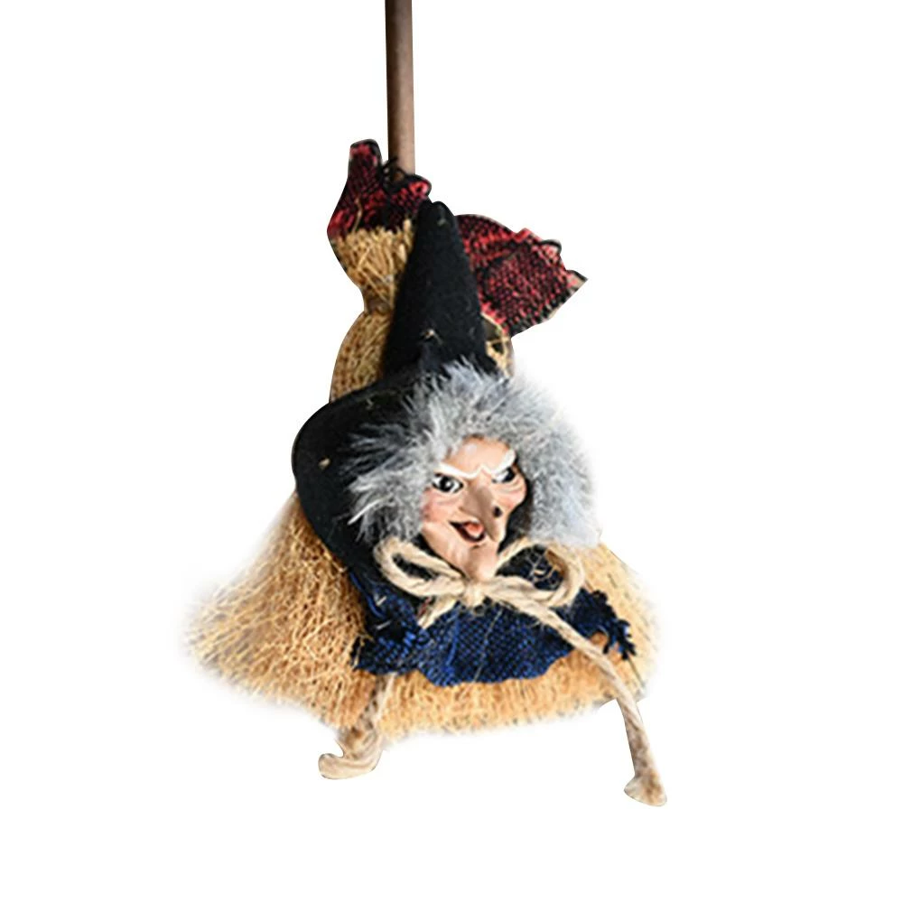 WZF Daily Goods Store Halloween Decorations New Hanging Broomstick Witch Door Pendant Garden Living Room Ornament Halloween Party Decoration HQ 8 WZF Daily Goods Store Halloween Decorations New Hanging Broomstick Witch Door Pendant Garden Living Room Ornament Halloween Party Decoration HQ