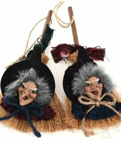 WZF Daily Goods Store Halloween Decorations New Hanging Broomstick Witch Door Pendant Garden Living Room Ornament Halloween Party Decoration HQ 17 WZF Daily Goods Store Halloween Decorations New Hanging Broomstick Witch Door Pendant Garden Living Room Ornament Halloween Party Decoration HQ