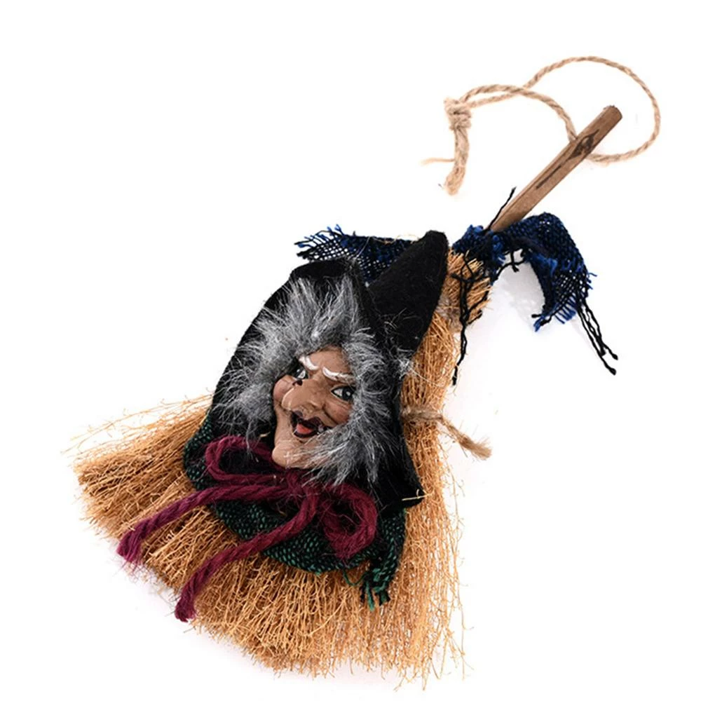 WZF Daily Goods Store Halloween Decorations New Hanging Broomstick Witch Door Pendant Garden Living Room Ornament Halloween Party Decoration HQ 11 WZF Daily Goods Store Halloween Decorations New Hanging Broomstick Witch Door Pendant Garden Living Room Ornament Halloween Party Decoration HQ