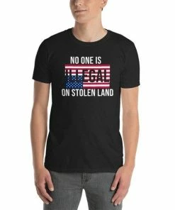 The American Store No One Is Illegal On Stolen Land Shirt, American Flag T-Shirt, Immigrants T-Shirt