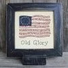 WanderingWhimsies Old Glory Framed Stitchery, US Flag, American Flag, Stars And Stripes, Independence Day, July 4th, Rustic, Decoration, Americana, Patriotic Wall Decor & Art