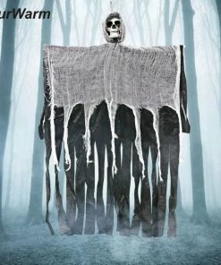 The American Store OurWarm 100cm Halloween Hanging Ghost Haunted House Hanging Grim Reaper Horror Props Home Door Bar Club Halloween Decorations