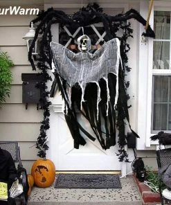 The American Store OurWarm 100cm Halloween Hanging Ghost Haunted House Hanging Grim Reaper Horror Props Home Door Bar Club Halloween Decorations