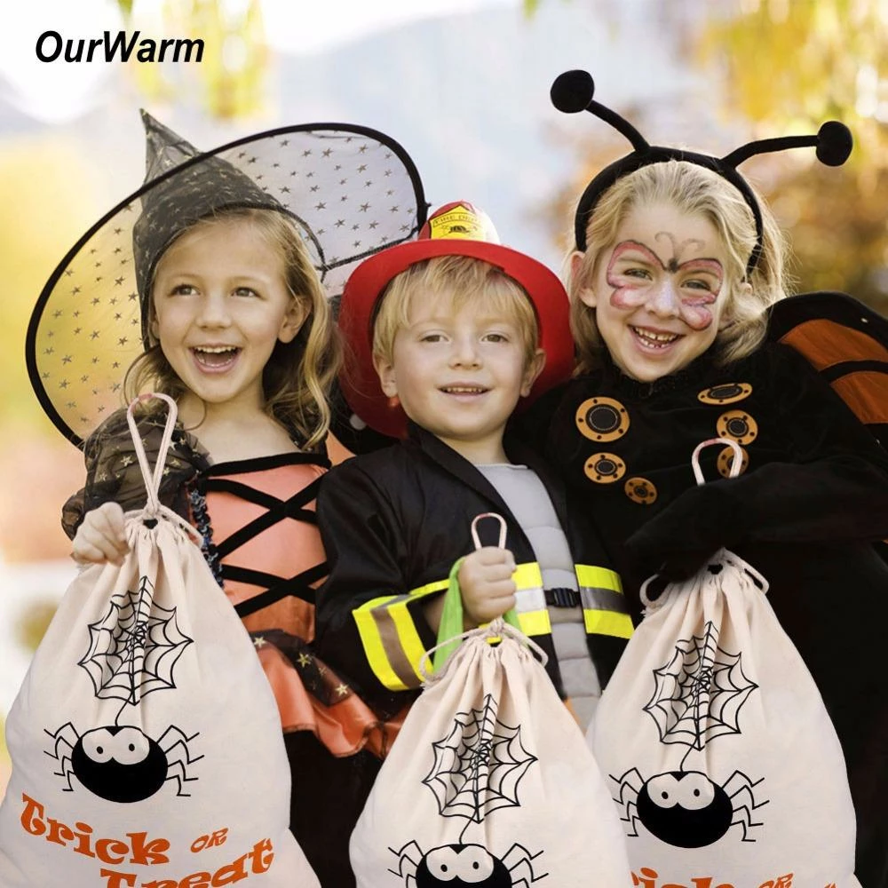 Ourwarm Official Store Ourwarm 10pcs Halloween Decoration Sack Cotton Canvas Halloween Bags Trick Or Treat Bags With Pumpkin Spider Web Decoration 6 Ourwarm Official Store Ourwarm 10pcs Halloween Decoration Sack Cotton Canvas Halloween Bags Trick Or Treat Bags With Pumpkin Spider Web Decoration