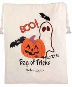 Ourwarm Official Store Ourwarm 1pc Cotton Canvas Halloween Bags Trick Or Treat Bags With Pumpkin Spider Web Decoration Halloween Sack Decoration Halloween Decorations