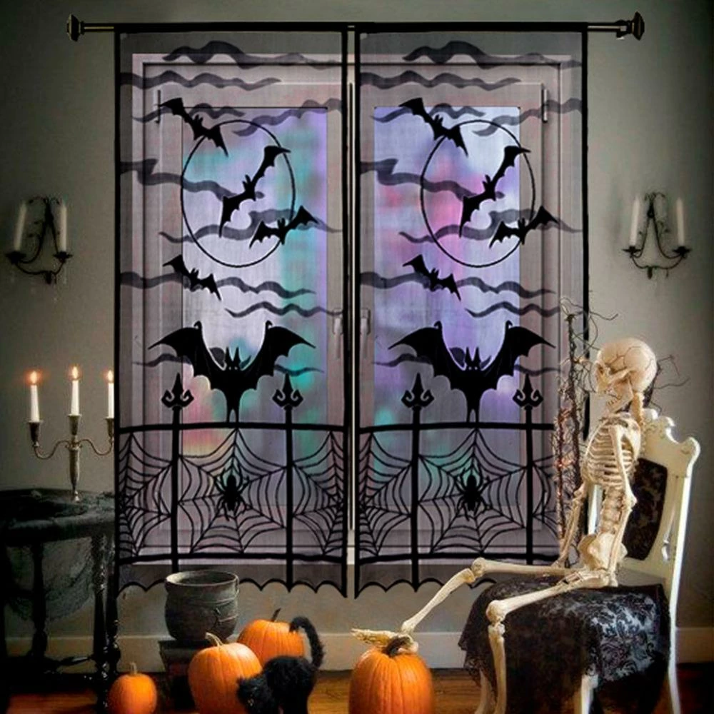 Our Warm Store Ourwarm Halloween Decorations Props Spiderweb Lace Door Curtain Decoration For Home Horror Decor Event Party Supplies 4 Our Warm Store Ourwarm Halloween Decorations Props Spiderweb Lace Door Curtain Decoration For Home Horror Decor Event Party Supplies