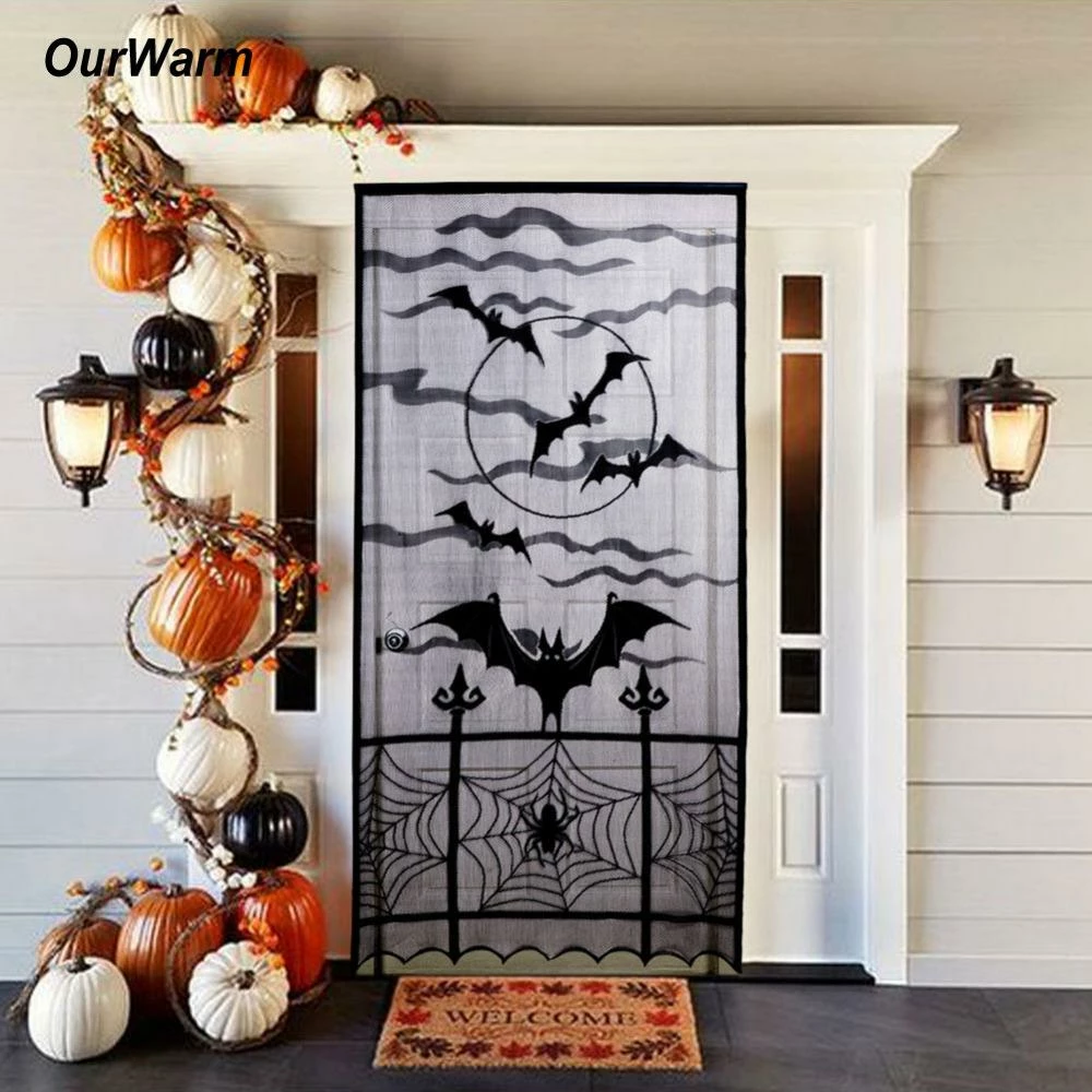Our Warm Store Ourwarm Halloween Decorations Props Spiderweb Lace Door Curtain Decoration For Home Horror Decor Event Party Supplies 8 Our Warm Store Ourwarm Halloween Decorations Props Spiderweb Lace Door Curtain Decoration For Home Horror Decor Event Party Supplies