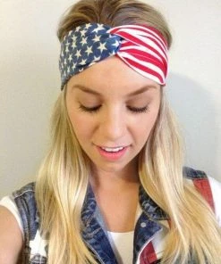 The American Store Party In The USA (American Flag) Turban Twist Headband / Fits ALL AGES / Fourth Of July / 4th Of July / Patriotic / America / Red White Blue