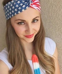 The American Store Party In The USA (American Flag) Turban Twist Headband / Fits ALL AGES / Fourth Of July / 4th Of July / Patriotic / America / Red White Blue