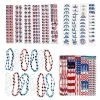 Neliblu Patriotic 4th Of July Themed Party Favor Assortment And Parade Party Pack Bulk Pack Of 144 Prizes Including Patriotic Red White Blue Stickers, Tattoos, Star Necklaces And Pencils Patriotic Theme Party Supplies