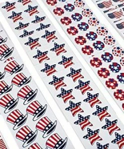 Neliblu Patriotic 4th Of July Themed Party Favor Assortment And Parade Party Pack Bulk Pack Of 144 Prizes Including Patriotic Red White Blue Stickers, Tattoos, Star Necklaces And Pencils Patriotic Theme Party Supplies