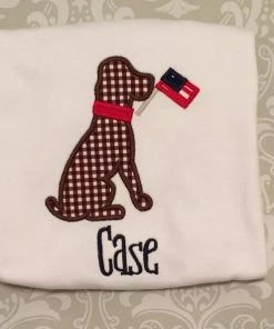 PrincesAndPolkadots Patriotic Dog 4th Of July Labor Day Monogrammed Shirt Pets
