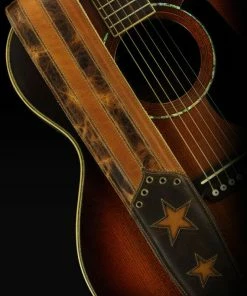 Online American Store Accessories Patriotic Guitar Strap, American Flag Guitar Strap: Rustic Gold Guitar Strap