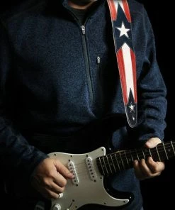 EthosCustomBrands Accessories Patriotic Guitar Strap: Old Glory Guitar Strap