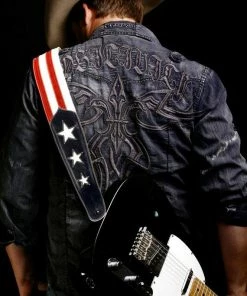 EthosCustomBrands Accessories Patriotic Guitar Strap: Old Glory Guitar Strap