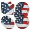Patriotic Plates Party Pack For 50 Guests; 50 Patriotic Dinner Plates, 50 Patriotic Dessert Plates And 100 Patriotic Luncheon Napkins By Gift Boutique MADE IN THE USA!