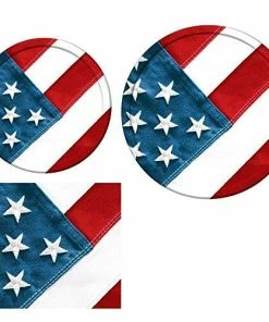 Patriotic Plates Party Pack For 50 Guests; 50 Patriotic Dinner Plates, 50 Patriotic Dessert Plates And 100 Patriotic Luncheon Napkins By Gift Boutique MADE IN THE USA!