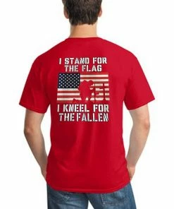 Shirt Patron Brand Mens Clothing Patriotic Stand For Flag Kneel For Fallen Political Protest Mens T Shirt Back Print