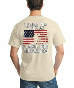 Shirt Patron Brand Mens Clothing Patriotic Stand For Flag Kneel For Fallen Political Protest Mens T Shirt Back Print