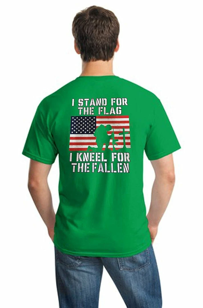 Shirt Patron Brand Mens Clothing Patriotic Stand For Flag Kneel For Fallen Political Protest Mens T Shirt Back Print 8 Shirt Patron Brand Mens Clothing Patriotic Stand For Flag Kneel For Fallen Political Protest Mens T Shirt Back Print