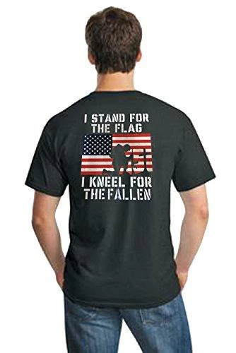 Shirt Patron Brand Mens Clothing Patriotic Stand For Flag Kneel For Fallen Political Protest Mens T Shirt Back Print 12 Shirt Patron Brand Mens Clothing Patriotic Stand For Flag Kneel For Fallen Political Protest Mens T Shirt Back Print