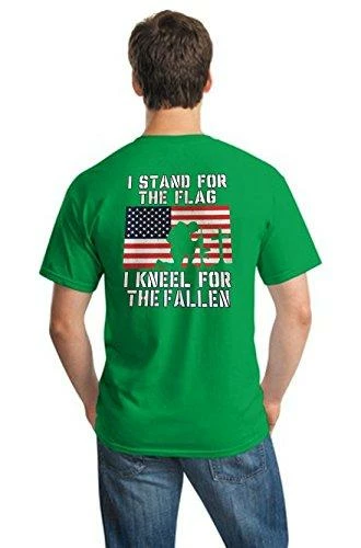 Shirt Patron Brand Mens Clothing Patriotic Stand For Flag Kneel For Fallen Political Protest Mens T Shirt Back Print 13 Shirt Patron Brand Mens Clothing Patriotic Stand For Flag Kneel For Fallen Political Protest Mens T Shirt Back Print