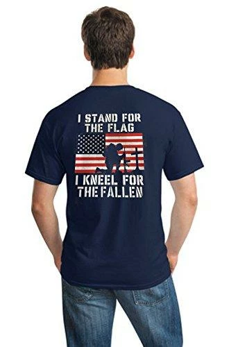 Shirt Patron Brand Mens Clothing Patriotic Stand For Flag Kneel For Fallen Political Protest Mens T Shirt Back Print 14 Shirt Patron Brand Mens Clothing Patriotic Stand For Flag Kneel For Fallen Political Protest Mens T Shirt Back Print