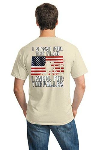Shirt Patron Brand Mens Clothing Patriotic Stand For Flag Kneel For Fallen Political Protest Mens T Shirt Back Print 15 Shirt Patron Brand Mens Clothing Patriotic Stand For Flag Kneel For Fallen Political Protest Mens T Shirt Back Print