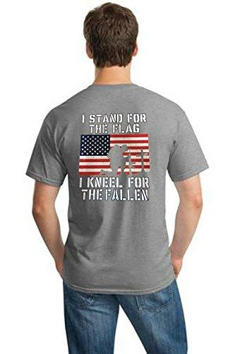 Shirt Patron Brand Mens Clothing Patriotic Stand For Flag Kneel For Fallen Political Protest Mens T Shirt Back Print 16 Shirt Patron Brand Mens Clothing Patriotic Stand For Flag Kneel For Fallen Political Protest Mens T Shirt Back Print