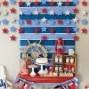 Patriotic Star Party Decorations, Coxeer Star Streamers For 4th Of July Independence Day Decoration(5strands/394 In) Patriotic Theme Party Supplies