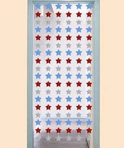Patriotic Star Party Decorations, Coxeer Star Streamers For 4th Of July Independence Day Decoration(5strands/394 In) Patriotic Theme Party Supplies