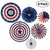 PBPBOX 4th Of July Decorations Paper Fan For Patriotic Decorations, Independence Day Party Supplies
